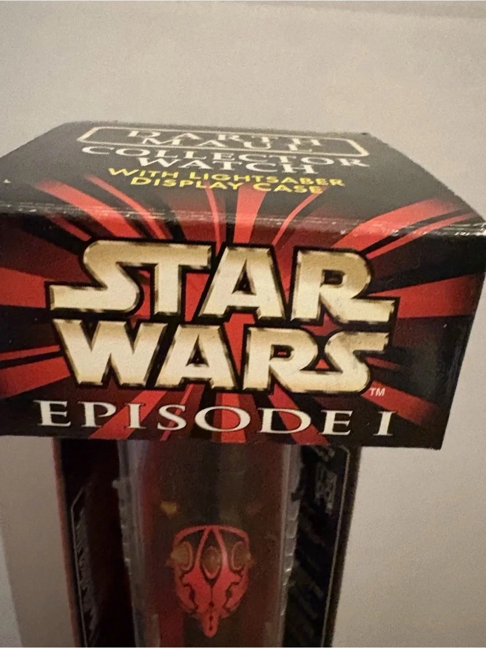 Star Wars Episode I Darth Maul Collector Watch Lightsaber Display Case 1999